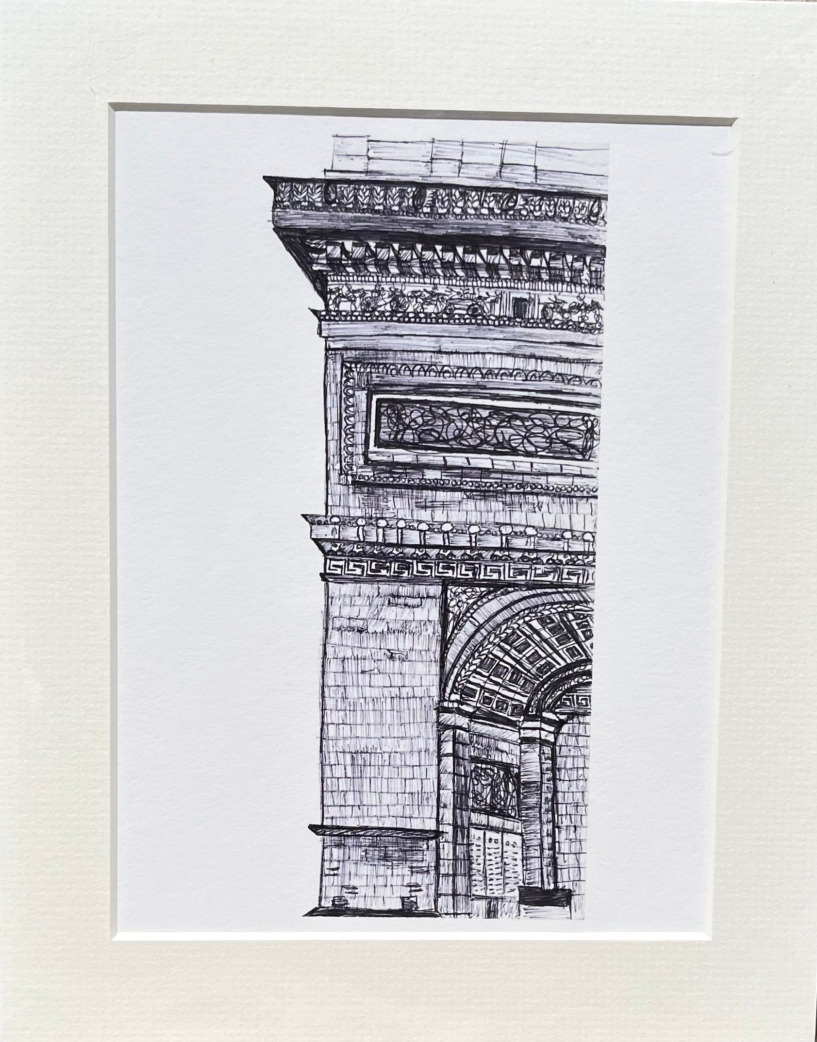 Biro Drawings: Arc De Triomphe Giclée Print