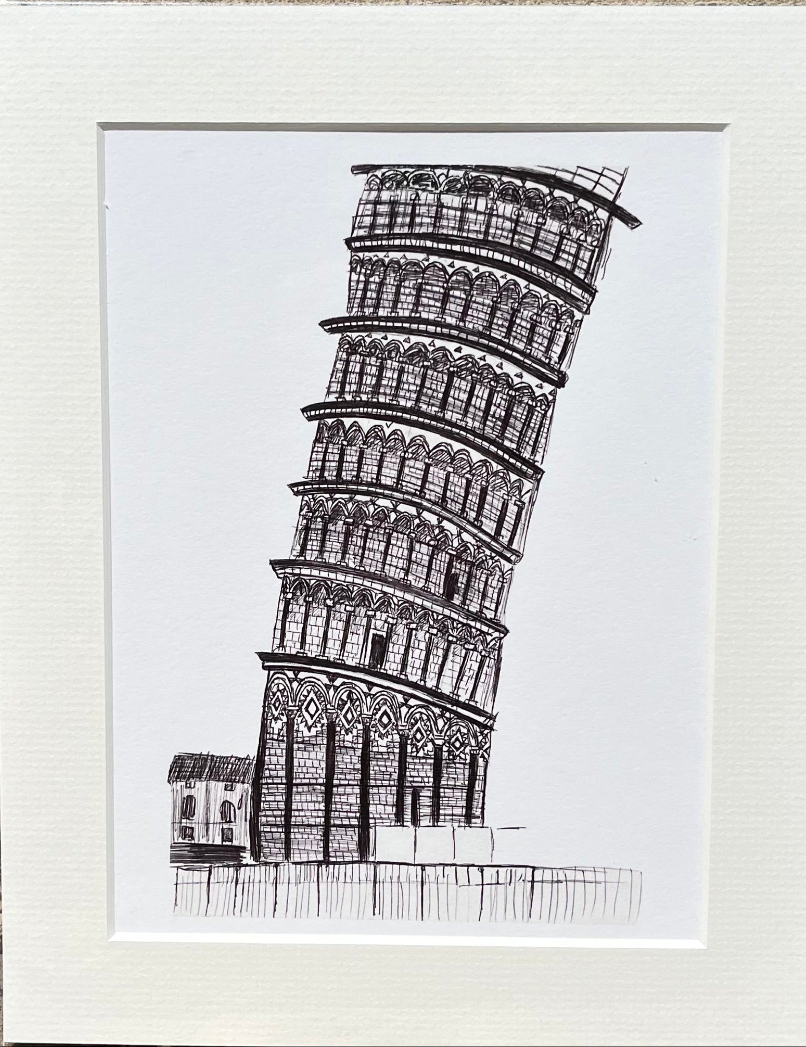 Biro Drawings: Pisa Giclée Print